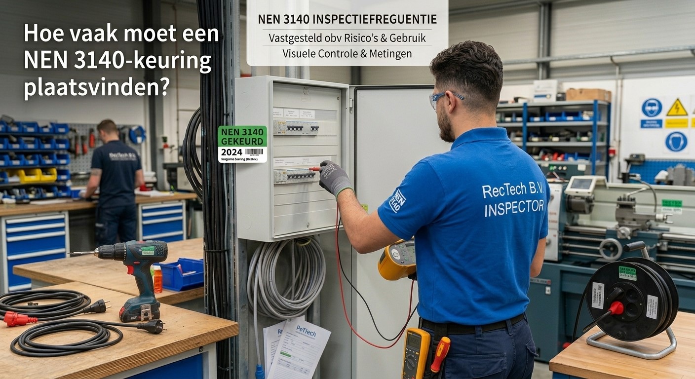 Inspectie van een elektrische verdeelinrichting bij een bedrijf NEN 3140-keuring